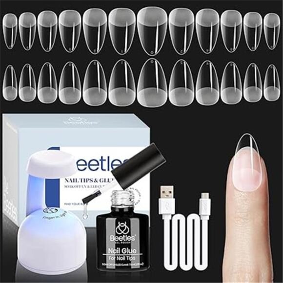 Gel Nail Kit Amond Shape - 504Pcs Beetles Gel Nail Kit Easy Nail Extension Set - Picture 7 of 7
